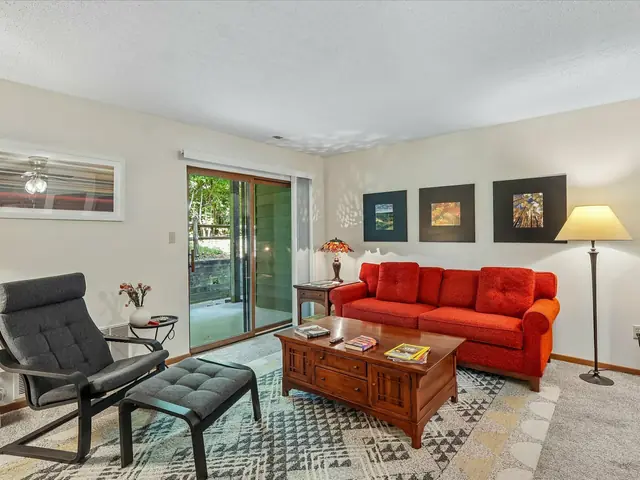 Living room with a sliding door to the balcony